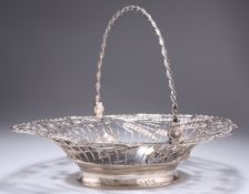 A LARGE GEORGE III SILVER BASKET