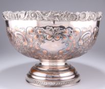 A SILVER-PLATED PUNCH BOWL