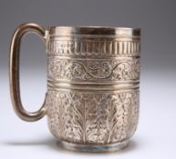 A VICTORIAN SILVER MUG