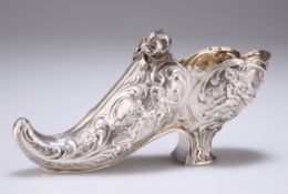 A GERMAN SILVER NOVELTY MODEL OF A SHOE