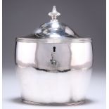 A SCOTTISH GEORGE III SILVER TEA CADDY