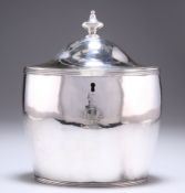 A SCOTTISH GEORGE III SILVER TEA CADDY