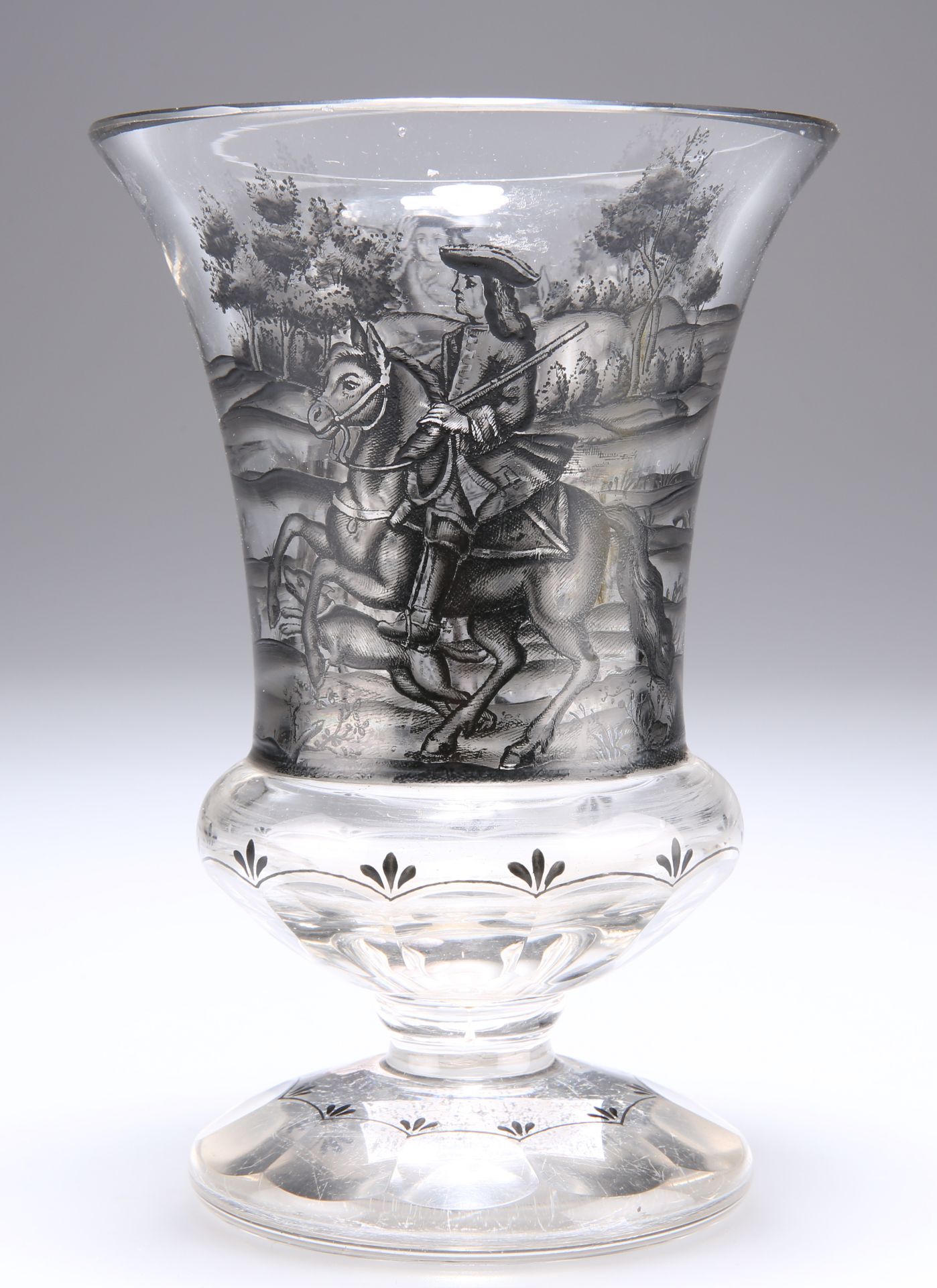 A SCHWARZLOT ENAMELLED DRINKING GLASS