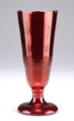 A VICTORIAN RUBY GLASS VASE