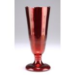 A VICTORIAN RUBY GLASS VASE