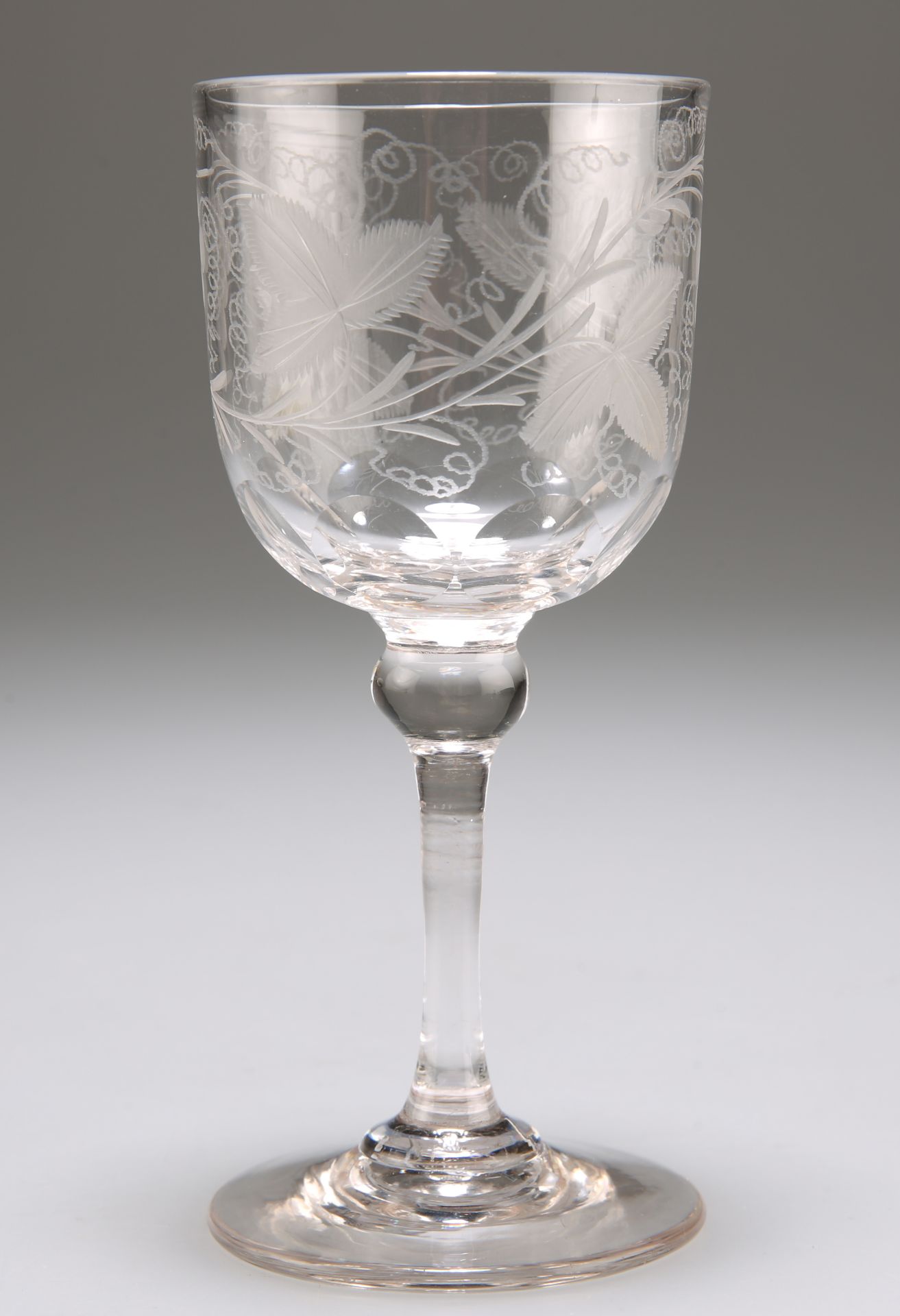 A VICTORIAN RED WINE GLASS
