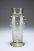 A BOHEMIAN LIGHT GREEN VASE