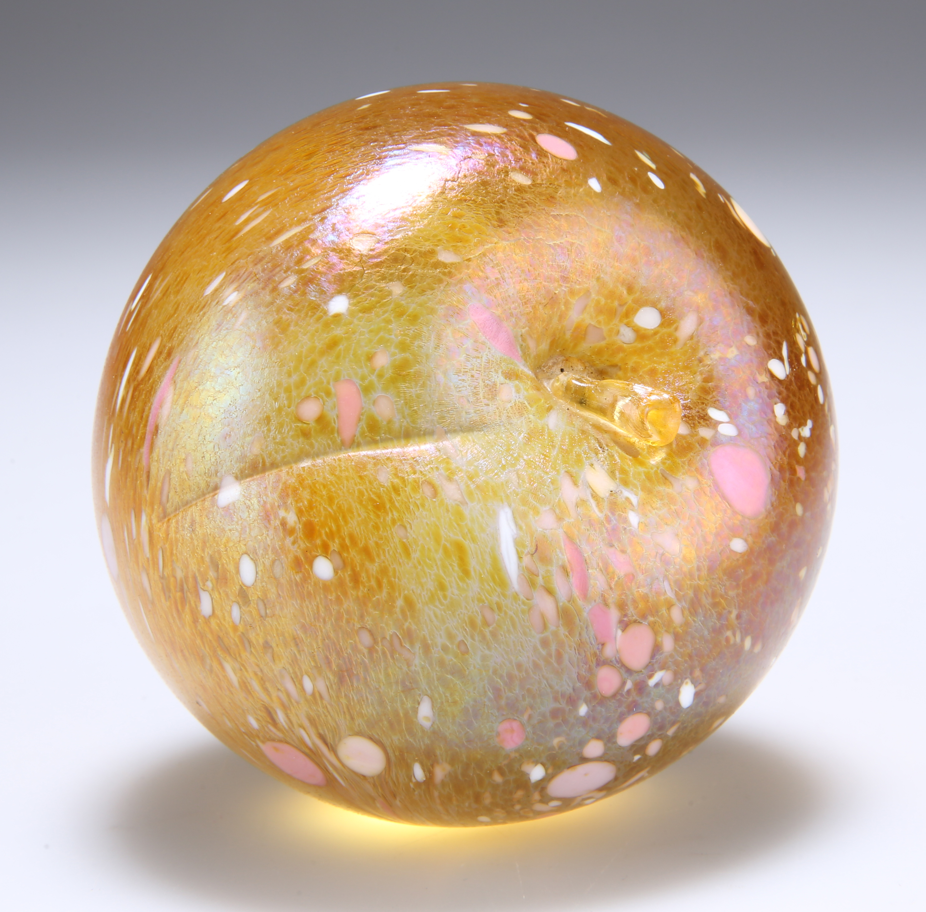 A GLASS PAPERWEIGHT IN THE FORM OF AN APPLE - Image 2 of 2