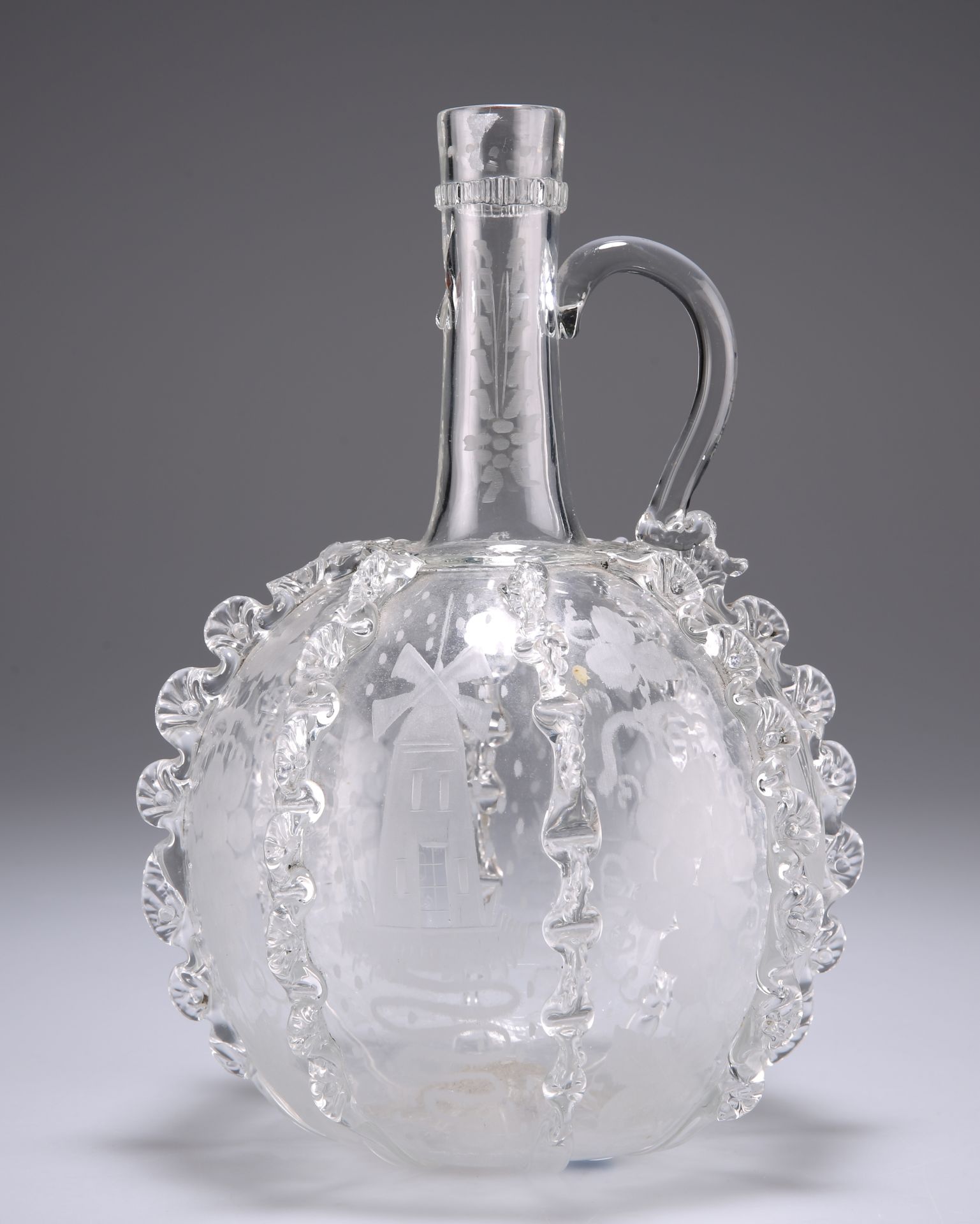 A BULBOUS CONTINENTAL FLAGON, CIRCA 1820