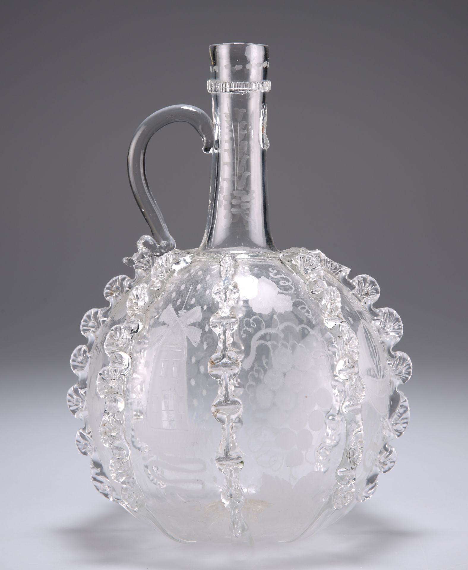 A BULBOUS CONTINENTAL FLAGON, CIRCA 1820 - Image 2 of 2