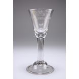 A LARGE WINE GLASS, CIRCA 1735