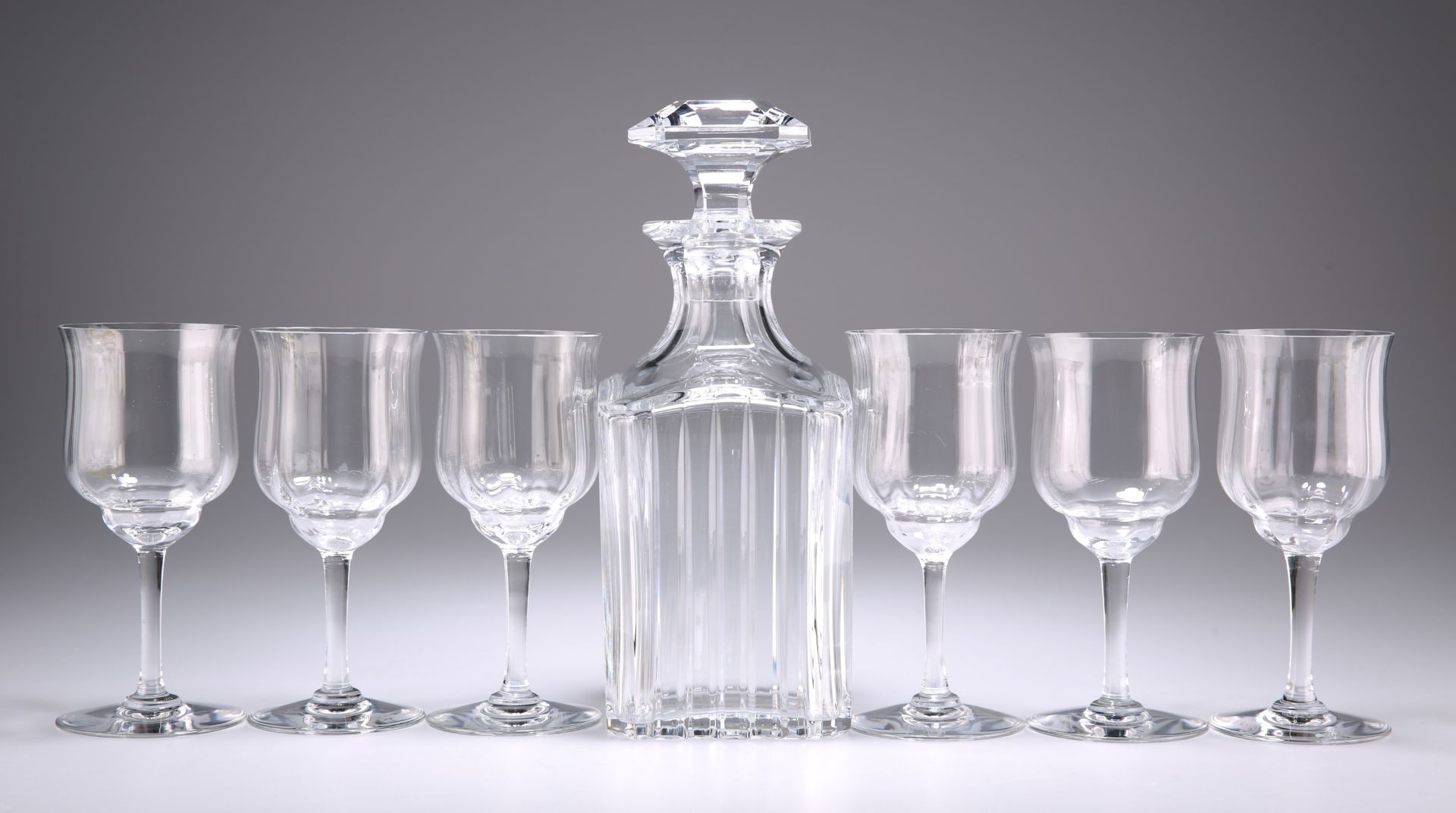 A BACCARAT CRYSTAL DECANTER AND STOPPER WITH SIX GLASSES - Image 2 of 3