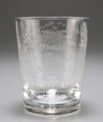 A LATE VICTORIAN GLASS TUMBLER, CIRCA 1890/1900