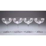 A SET OF FOUR BACCARAT DESSERT WINE GLASSES