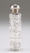 A VICTORIAN SILVER LIDDED SCENT BOTTLE