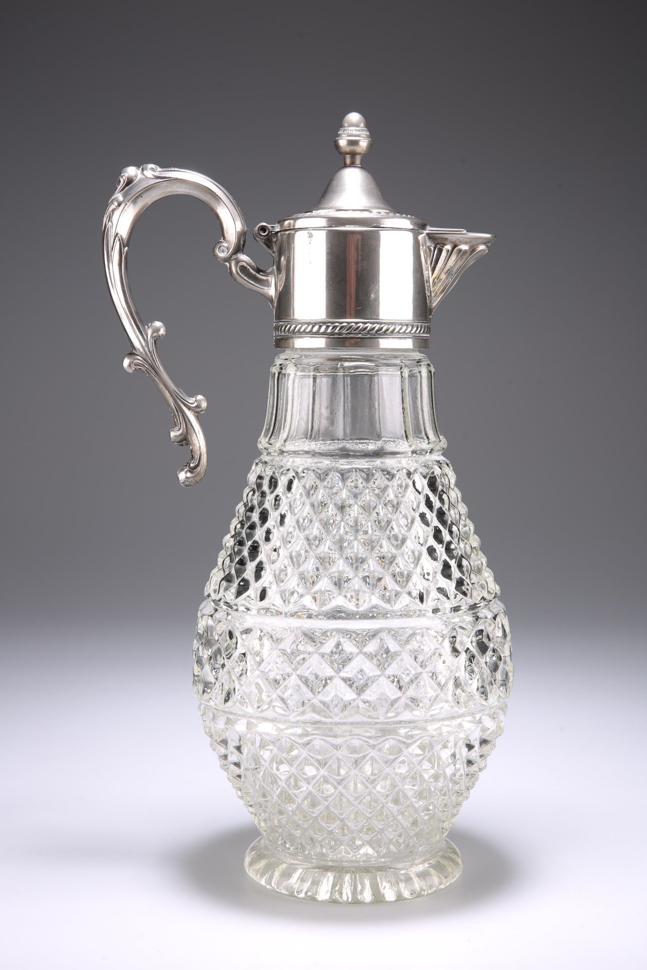 A SILVER-PLATE MOUNTED CLARET JUG - Image 2 of 3