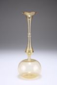 A LAUSCHA GLASS VASE, MID-20TH CENTURY, with bulbous body and baluster neck. 19.1cm high Provenance: