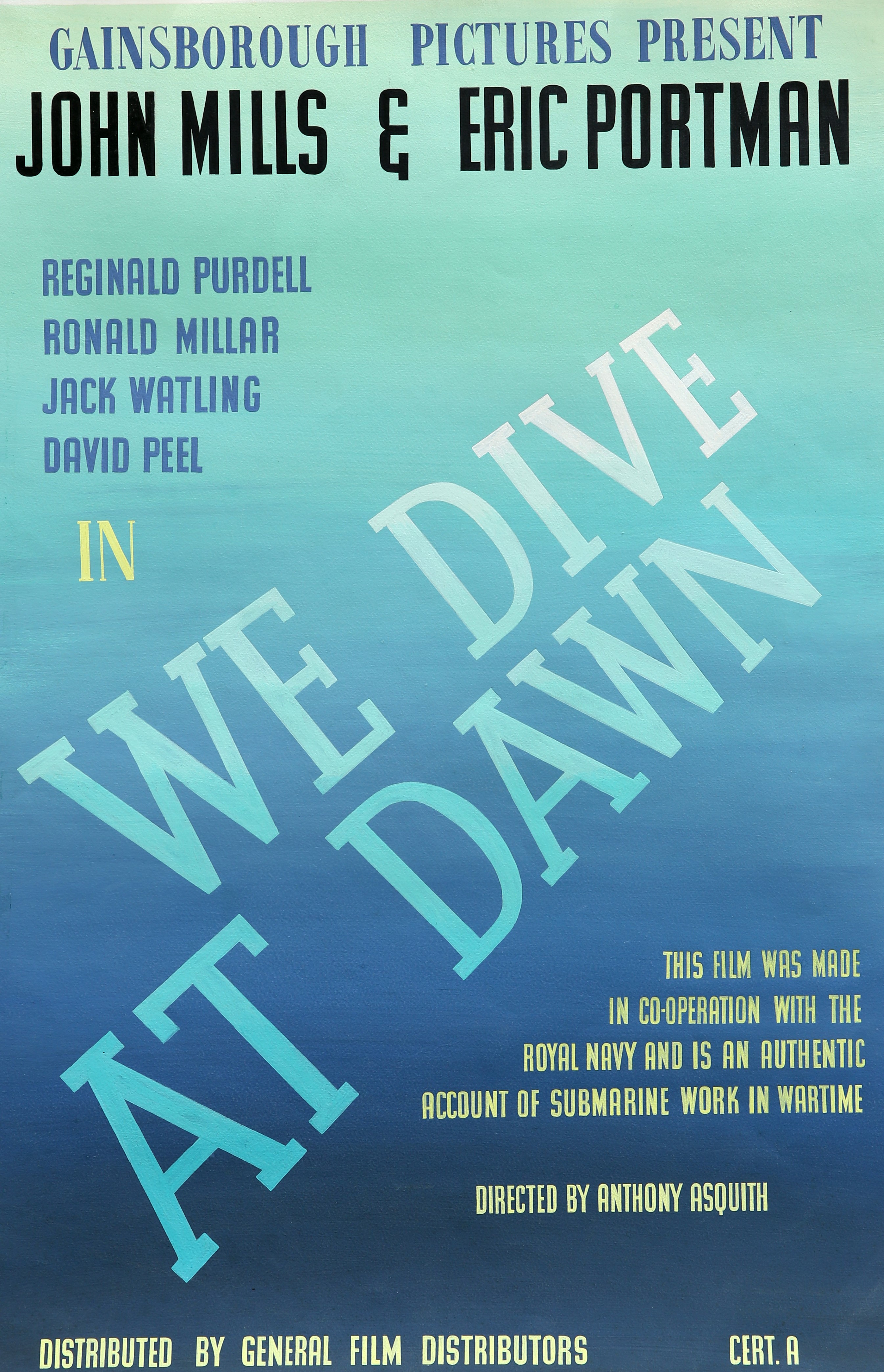 RONALD (RON) MCNEILL (1932-2020), WE DIVE AT DAWN, AN ORIGINAL DESIGN FOR A POSTER