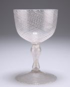 A FINE VENETIAN LATTICINIO GOBLET