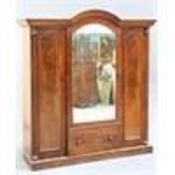 A VICTORIAN MAHOGANY THREE-DOOR WARDROBE