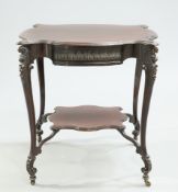 A LATE VICTORIAN MAHOGANY OCCASIONAL TABLE