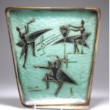 OPPENHEIM, AN ISRAELI ENAMEL AND BRASS PLAQUE