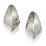 NANA DITZEL FOR GEORG JENSEN - A PAIR OF DANISH SILVER CUFF EARRINGS