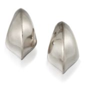 NANA DITZEL FOR GEORG JENSEN - A PAIR OF DANISH SILVER CUFF EARRINGS