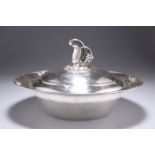A DANISH SILVER VEGETABLE TUREEN AND COVER BY GEORG JENSEN