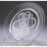 A LALIQUE GLASS DISH