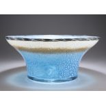 A LARGE CONTEMPORARY ART GLASS BOWL