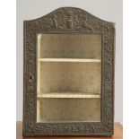 A KESWICK STYLE BRASS MOUNTED CORNER CABINET