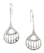 JUHLS KAUTOKEINO - A PAIR OF NORWEGIAN SILVER PENDANT EARRINGS