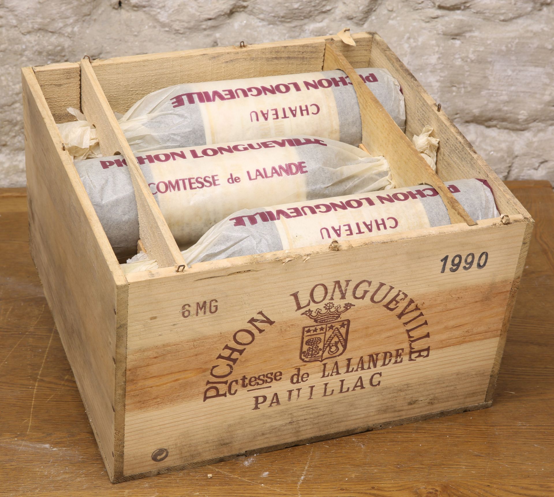 6 MAGNUMS (IN OWC) CHATEAU PICHON LONGUEVILLE COMTESSE DE LALANDE GRAND CRU CLASSE PAUILLAC 1990