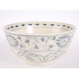 A BLUE AND WHITE POTTERY BOWL