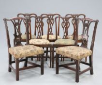 A PAIR OF GEORGE III MAHOGANY SIDE CHAIRS