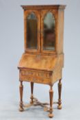 A SMALL EARLY 18TH CENTURY WALNUT BUREAU CABINET