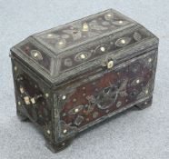 A LARGE WOODEN TIBETAN CHEST