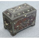 A LARGE WOODEN TIBETAN CHEST