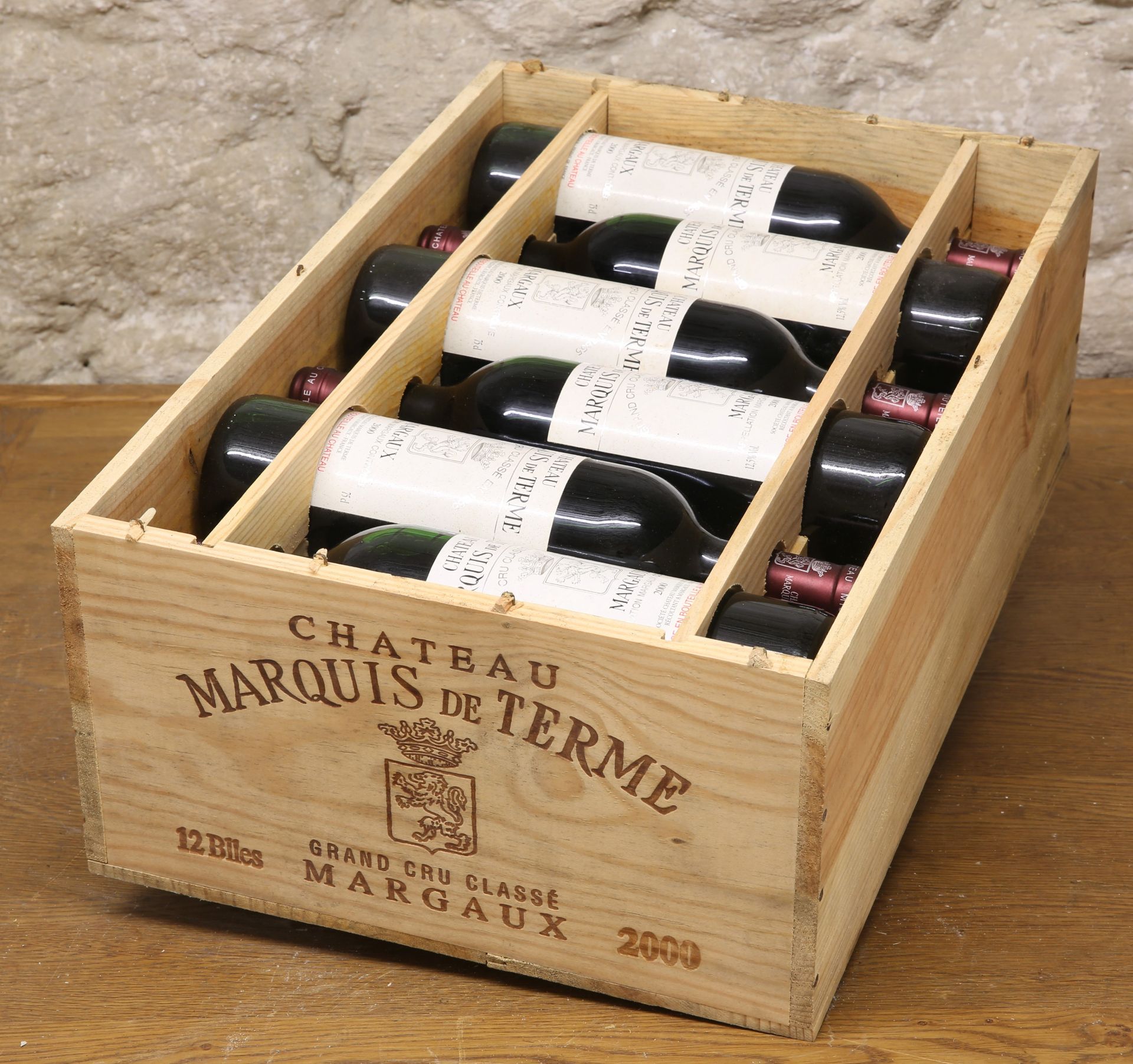 12 BOTTLES (IN OWC) CHATEAU MARQUIS DE TERME GRAND CRU CLASSE MARGAUX 2000