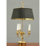A PERIOD STYLE BRASS BOUILLOTTE LAMP