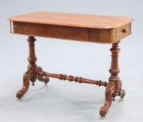 A VICTORIAN MAHOGANY LIBRARY TABLE