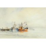 DAVID HOWELL, BOATS IN WHITBY HARBOUR ETC.