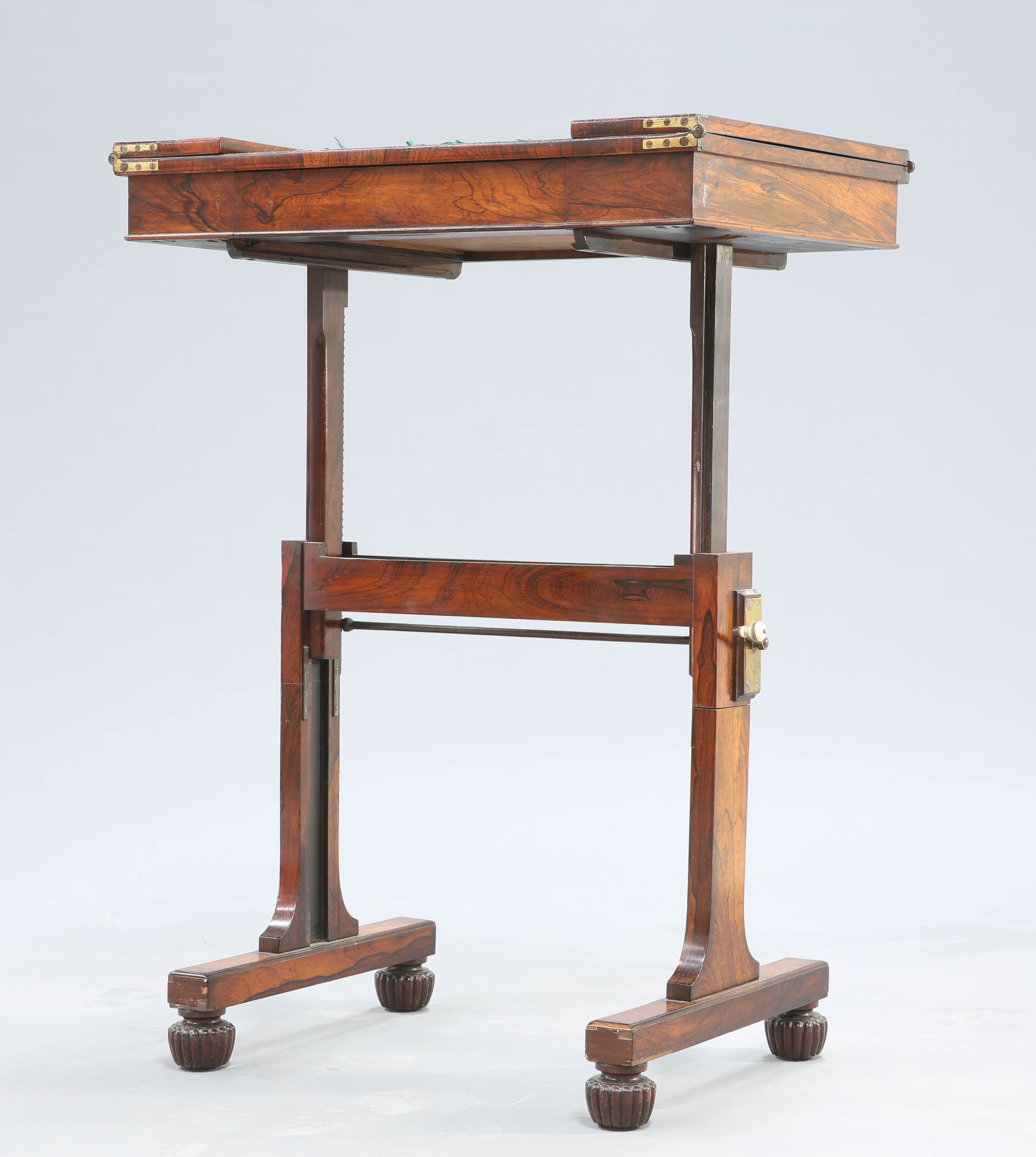 A GEORGE IV ROSEWOOD DRAUGHTSMANS TABLE - Image 2 of 4