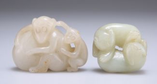 TWO CHINESE JADE CARVINGS