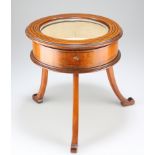 A SMALL EDWARDIAN INLAID SATINWOOD BIJOUTERIE