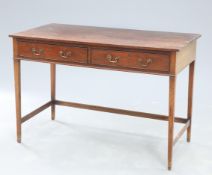 A GEORGE III MAHOGANY SIDETABLE