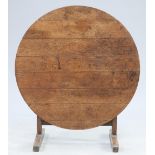 A 19TH CENTURY FRENCH OAK WINE TASTING TABLE