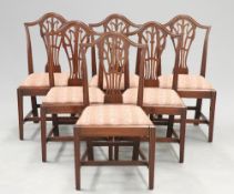 A SET OF SIX GEORGE III MAHOGANY DINING CHAIRS