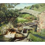 ARTHUR VIVIAN COULING (1890-1962), OLD STONE BRIDGE OVER A STREAM